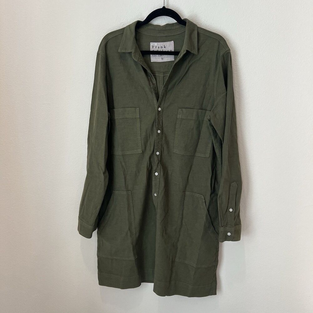 Frank & Eileen Ireland Dress  Hunter Green XL MSRP $458 Utility Quiet Luxury - Picture 3 of 8